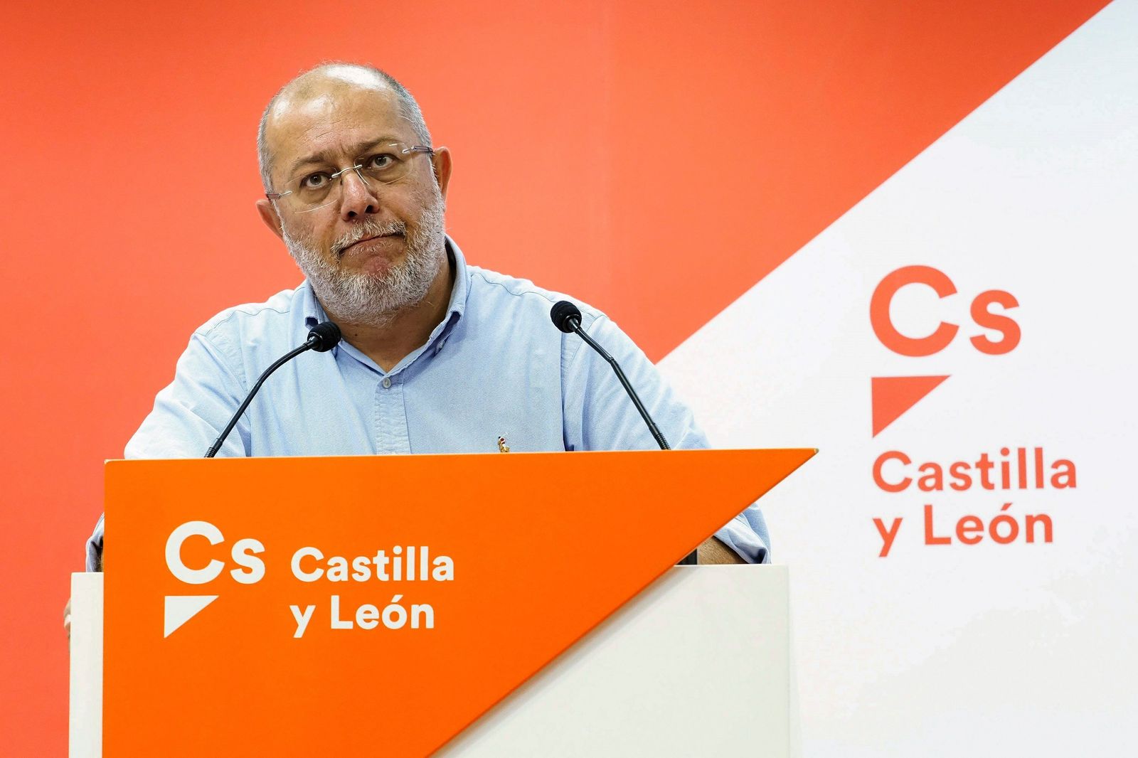 El candidato de Cs a la Presidencia de la Junta de Castilla y León, Francisco Igea, este martes en rueda de prensa en Valladolid.