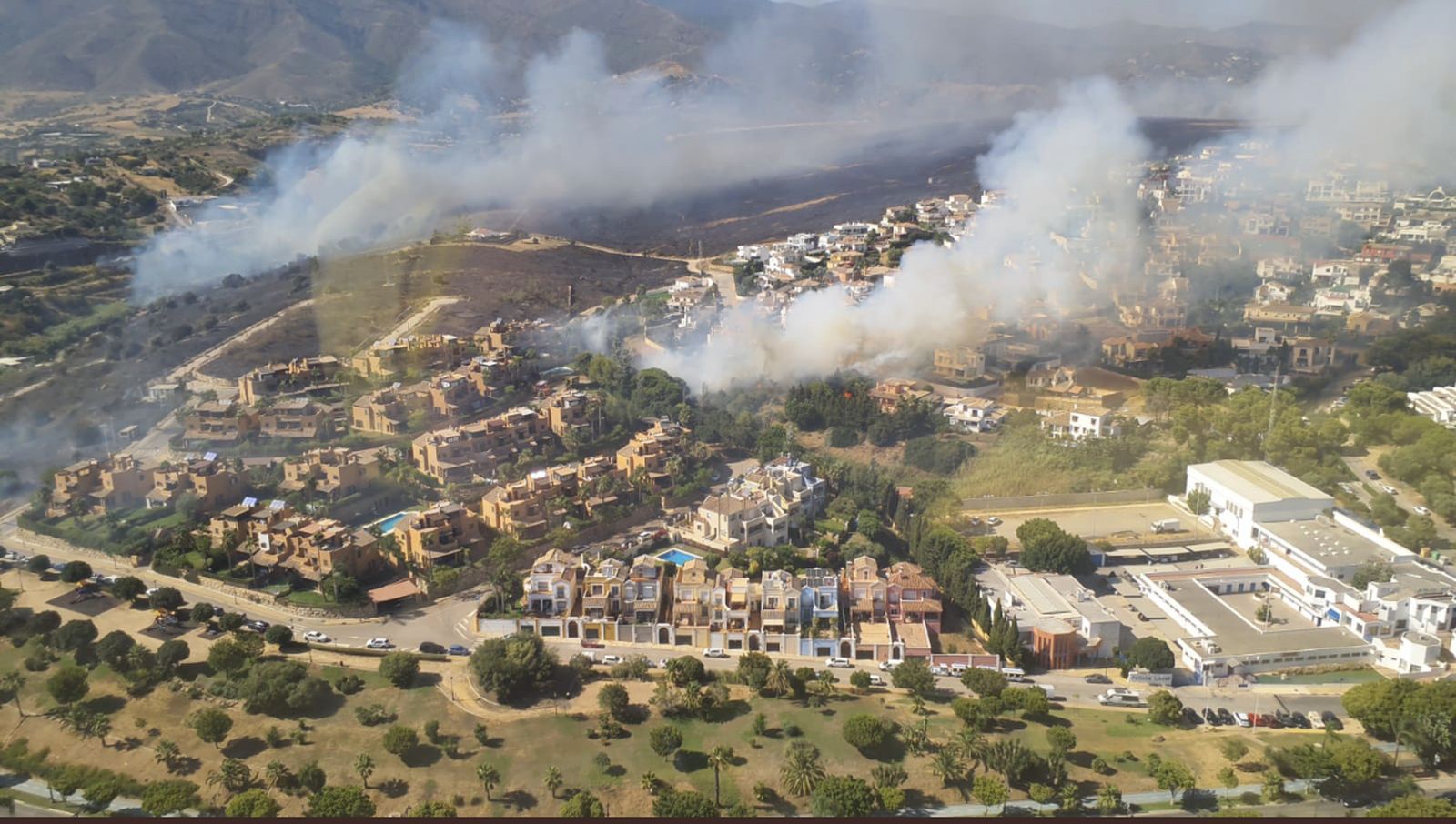 El incendio en Estepona