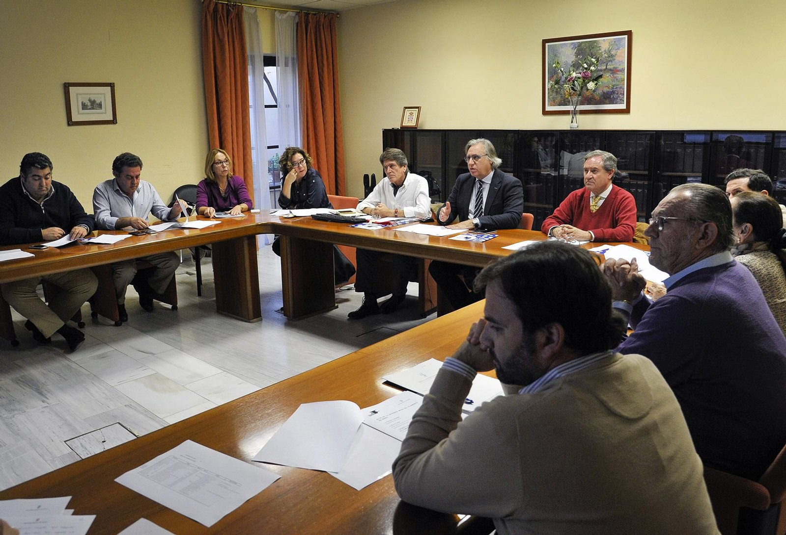 Un momento de la reunión de la Mesa del Flamenco.