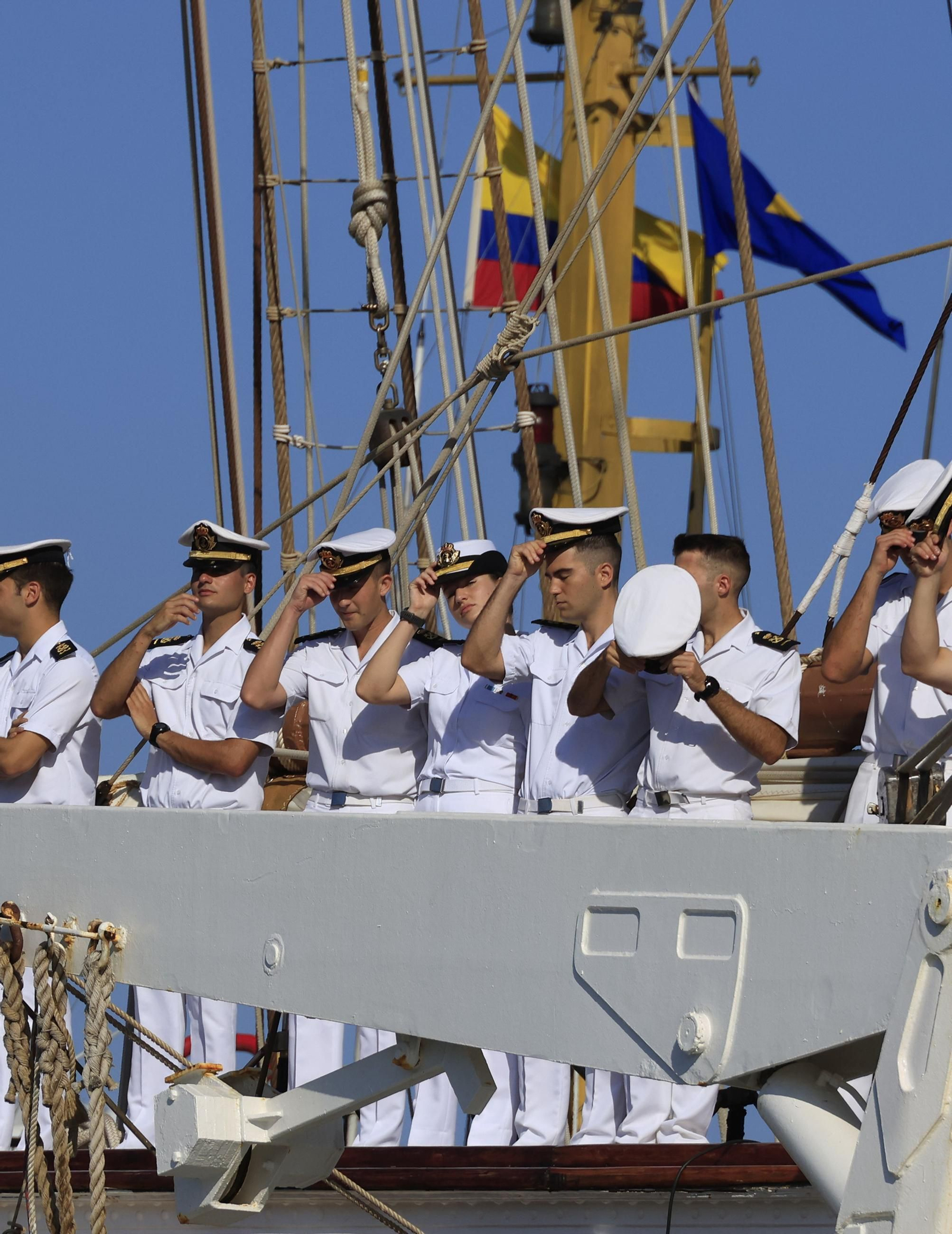 Las imágenes de la parada del 'Juan Sebastián de Elcano' en Cartagena de Indias (Colombia)