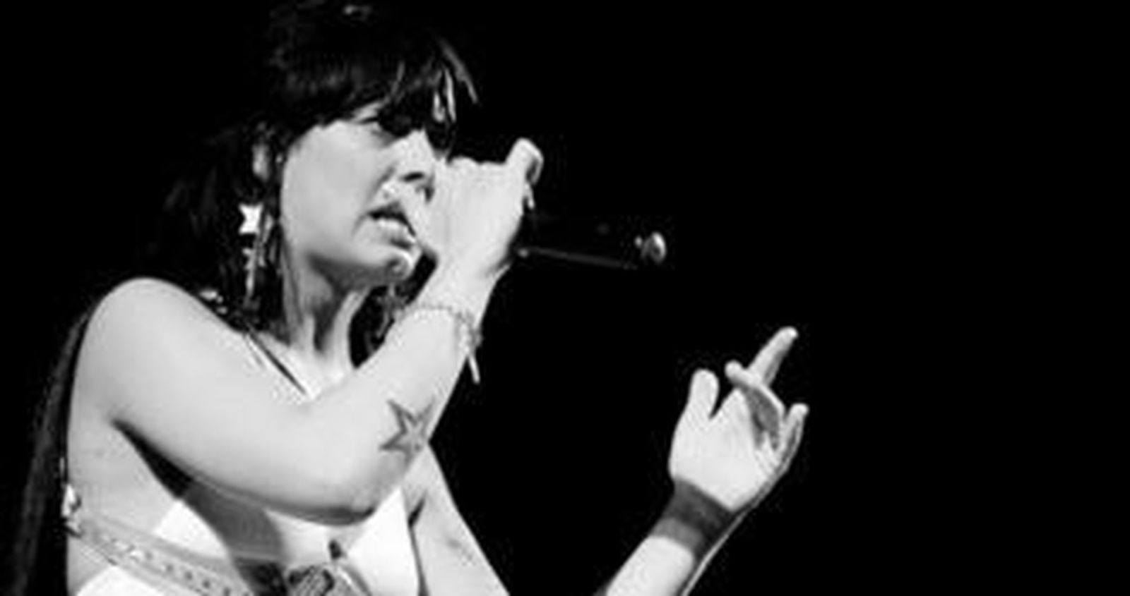 La artista madrileña Hanna, durante su actuación.