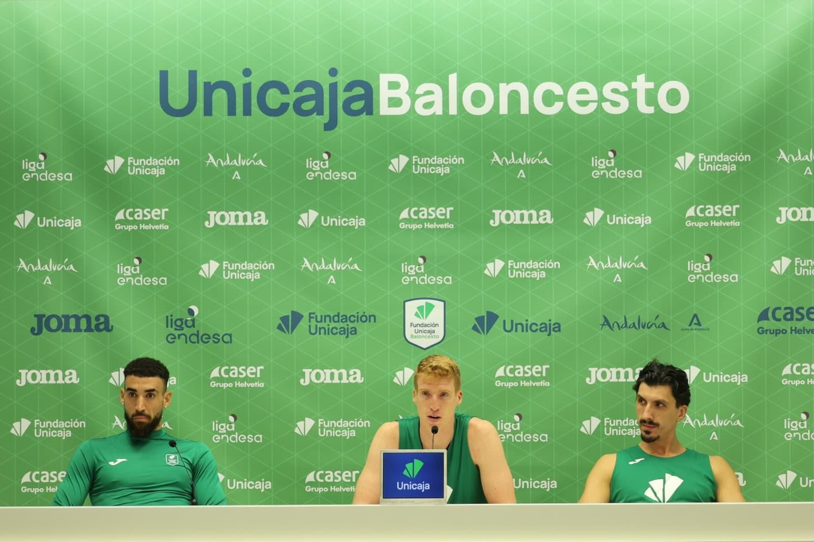Chris Duarte, Alberto Díaz y Djedovic, en la previa de la Liga Endesa