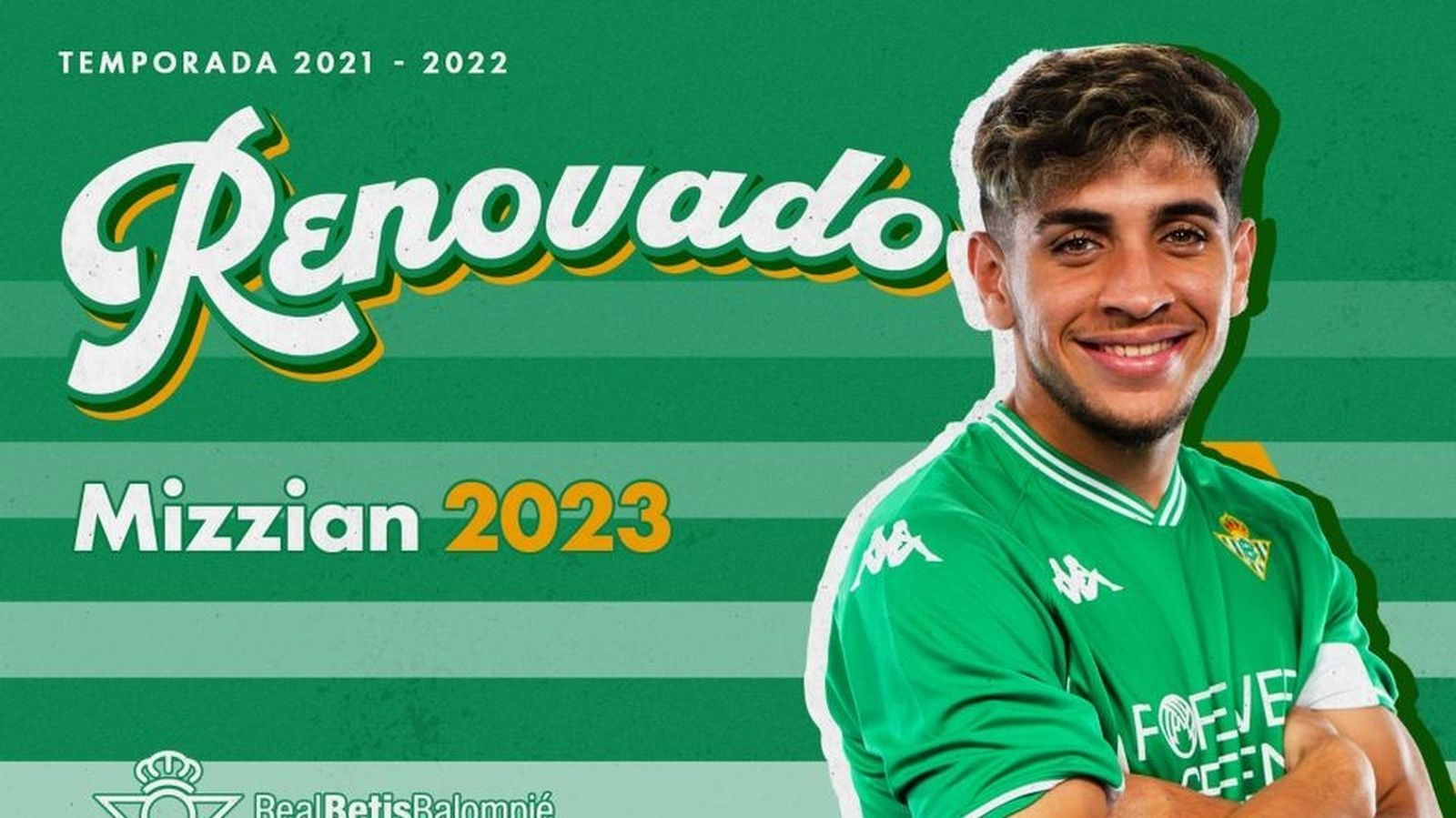Imagen del Betis de la renovación de Mizzian.