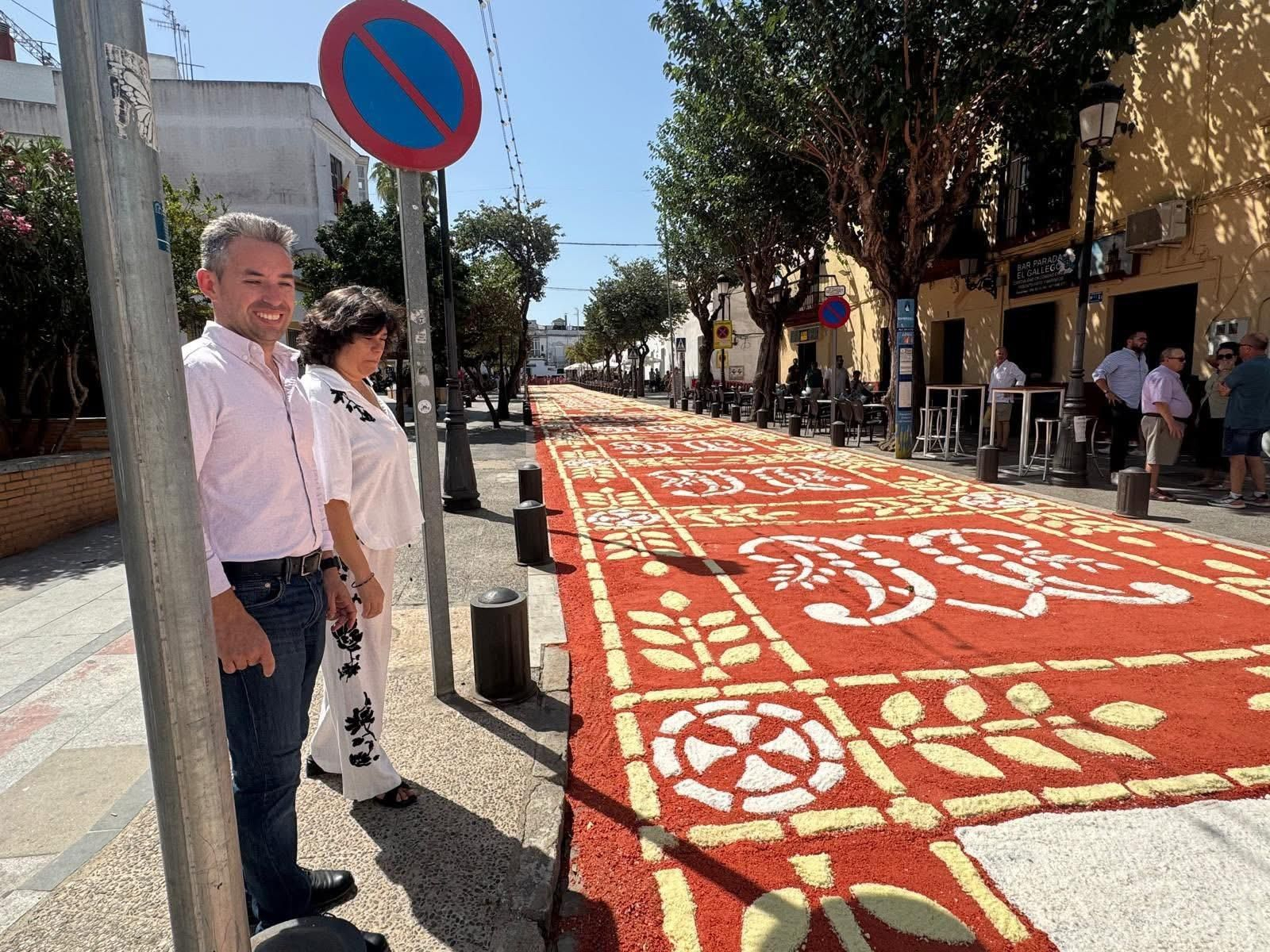 Las alfombras para la patrona el pasado 15 de agosto.