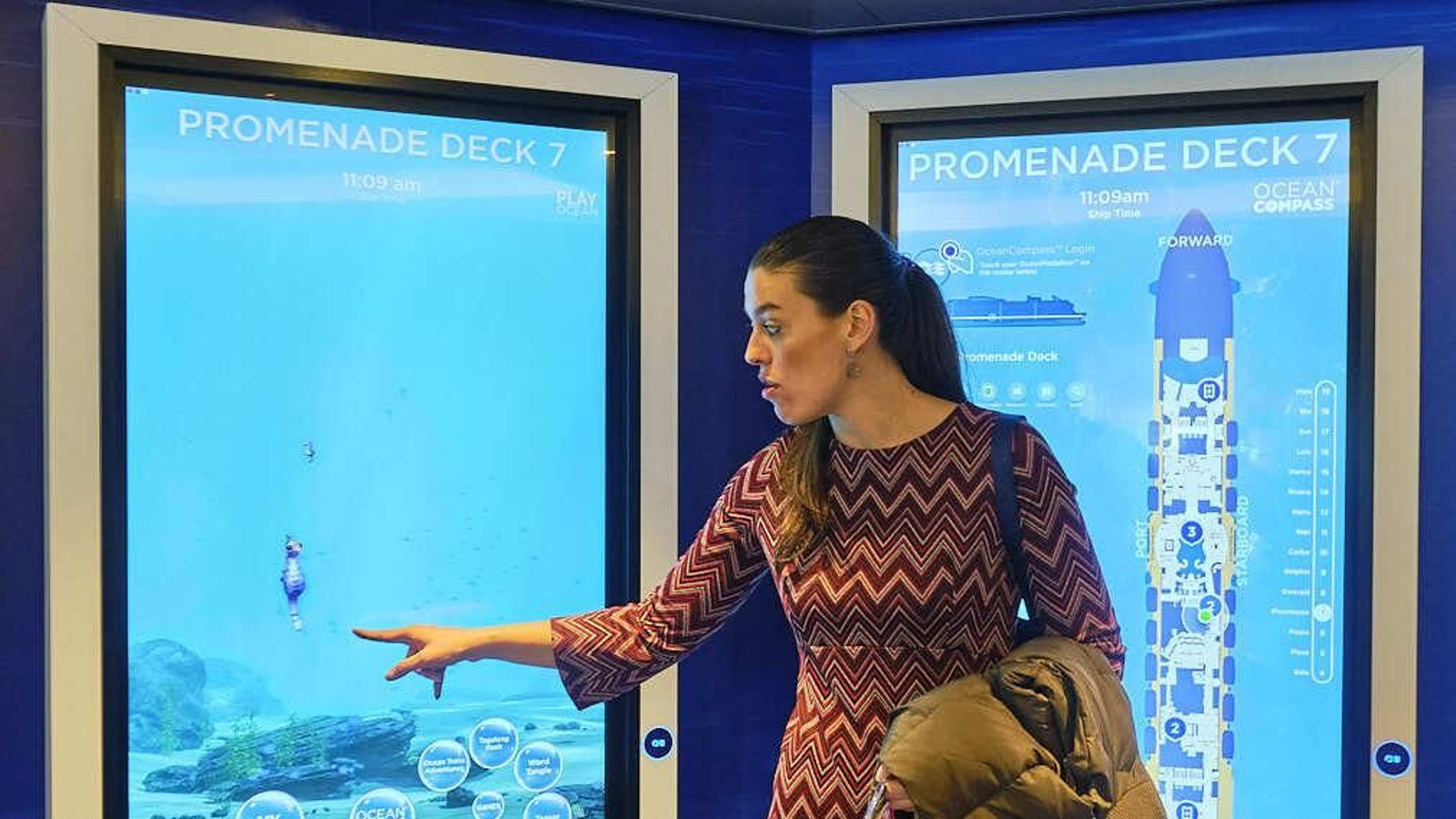 Interior del buque Sky Princess