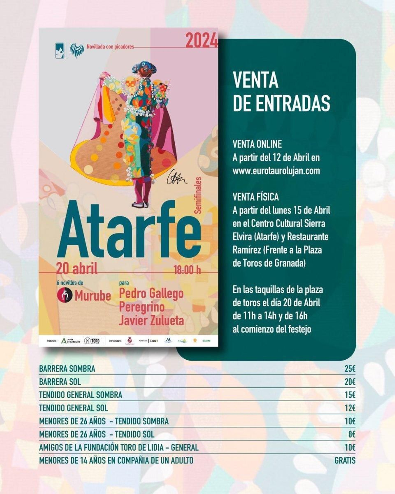 Cartel promocional de la novillada.
