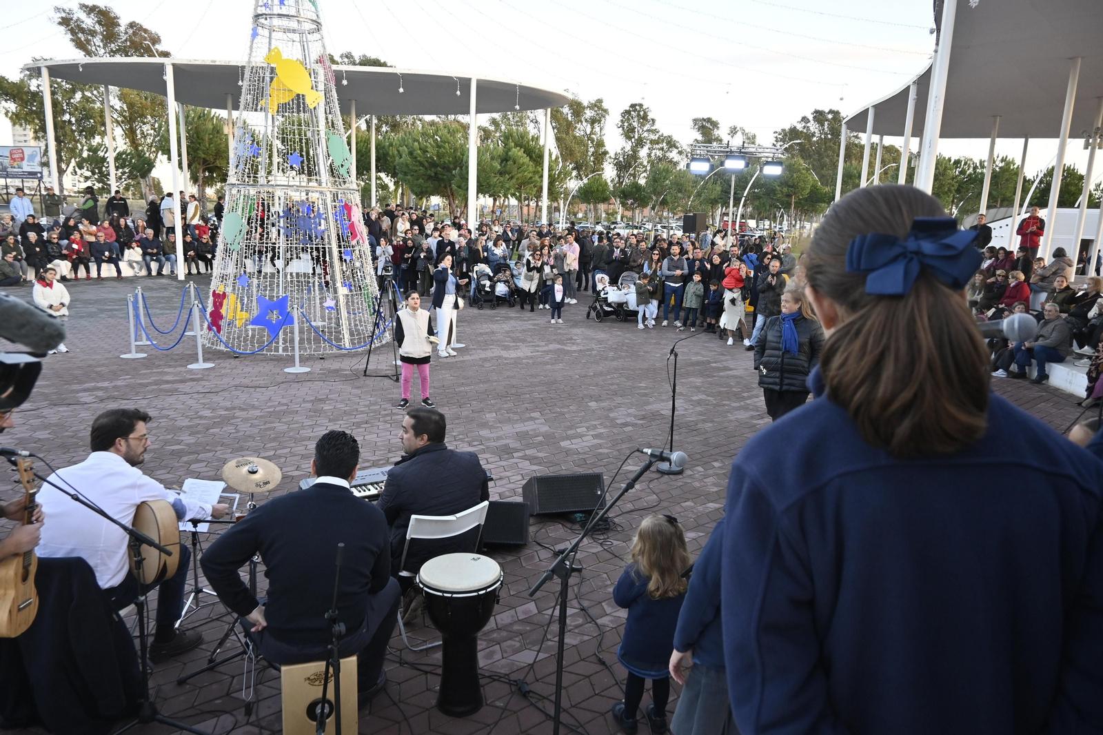 Alumbrado del Puerto de Huelva, en imágenes
