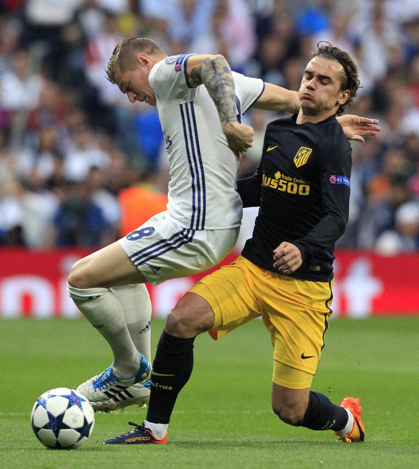 La ida de semifinales del Madrid-Atlético de 'Champions'