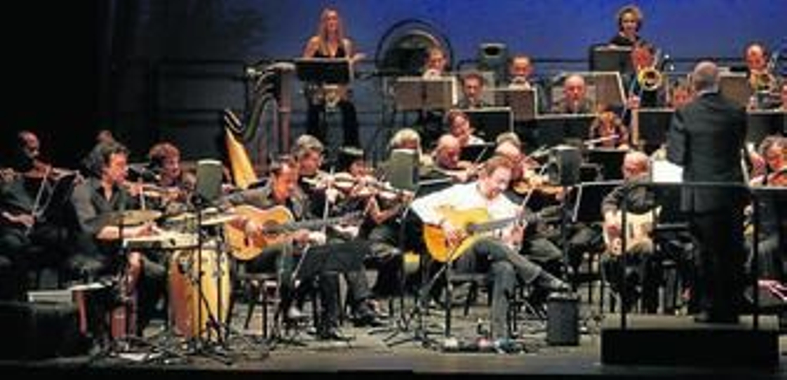 Rodríguez y la Orquesta, en 'El guitarrista azul'.