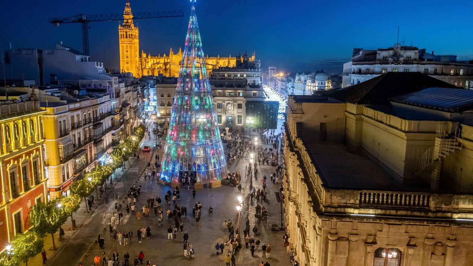 El alumbrado navideño, con cuyo contrato timaron un millón de euros al Ayuntamiento de Sevilla.