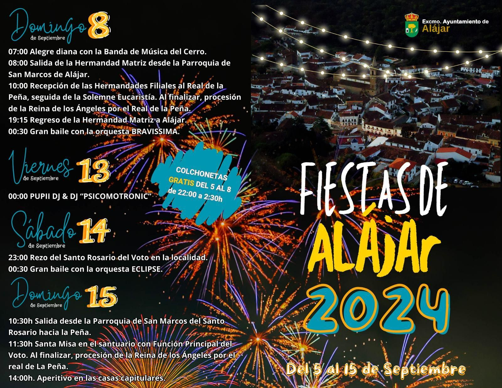 Programación de las Fiestas de Alájar 2024 Programación de las Fiestas de Alájar 2024