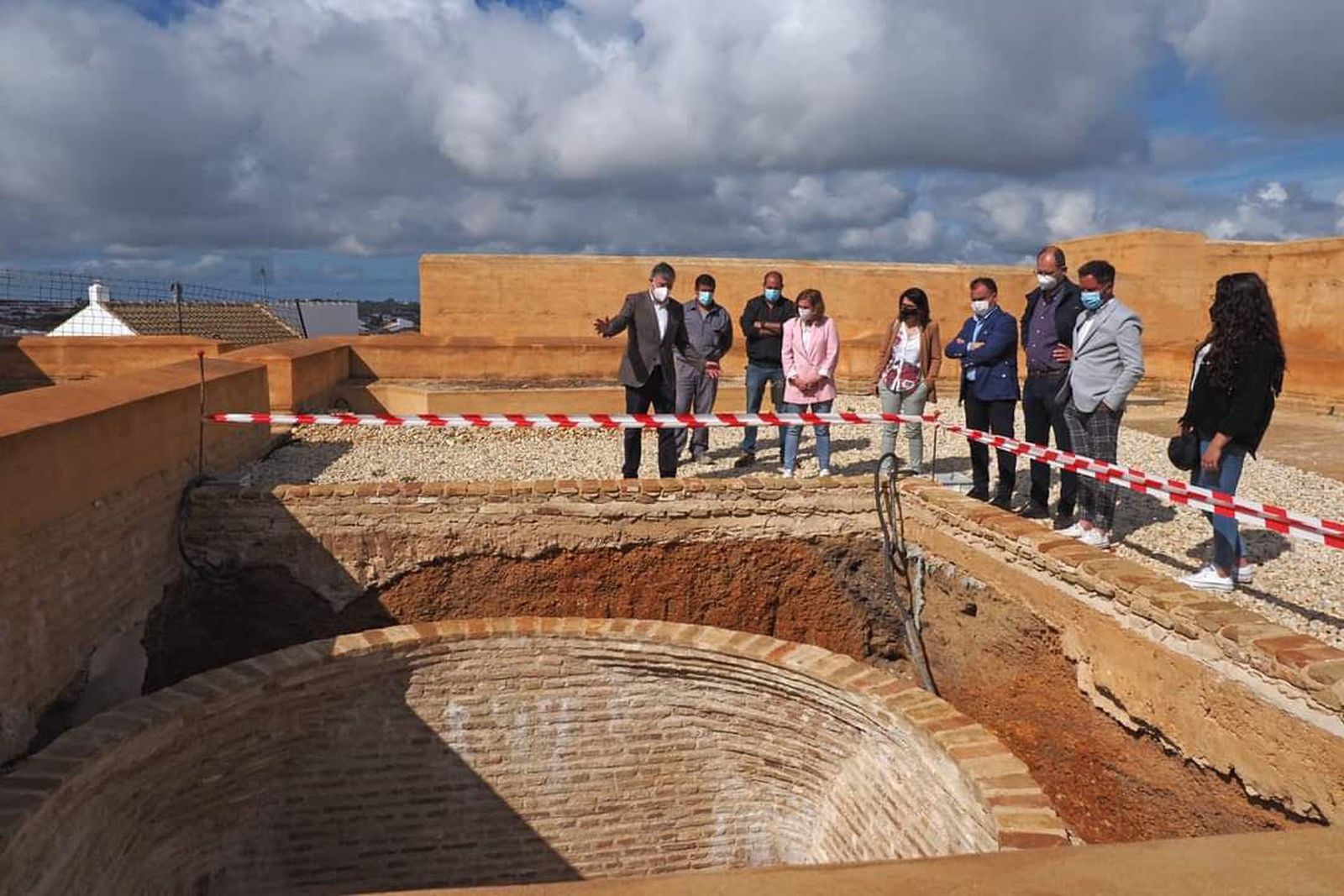 Visita a las obras de recuperación del castillo