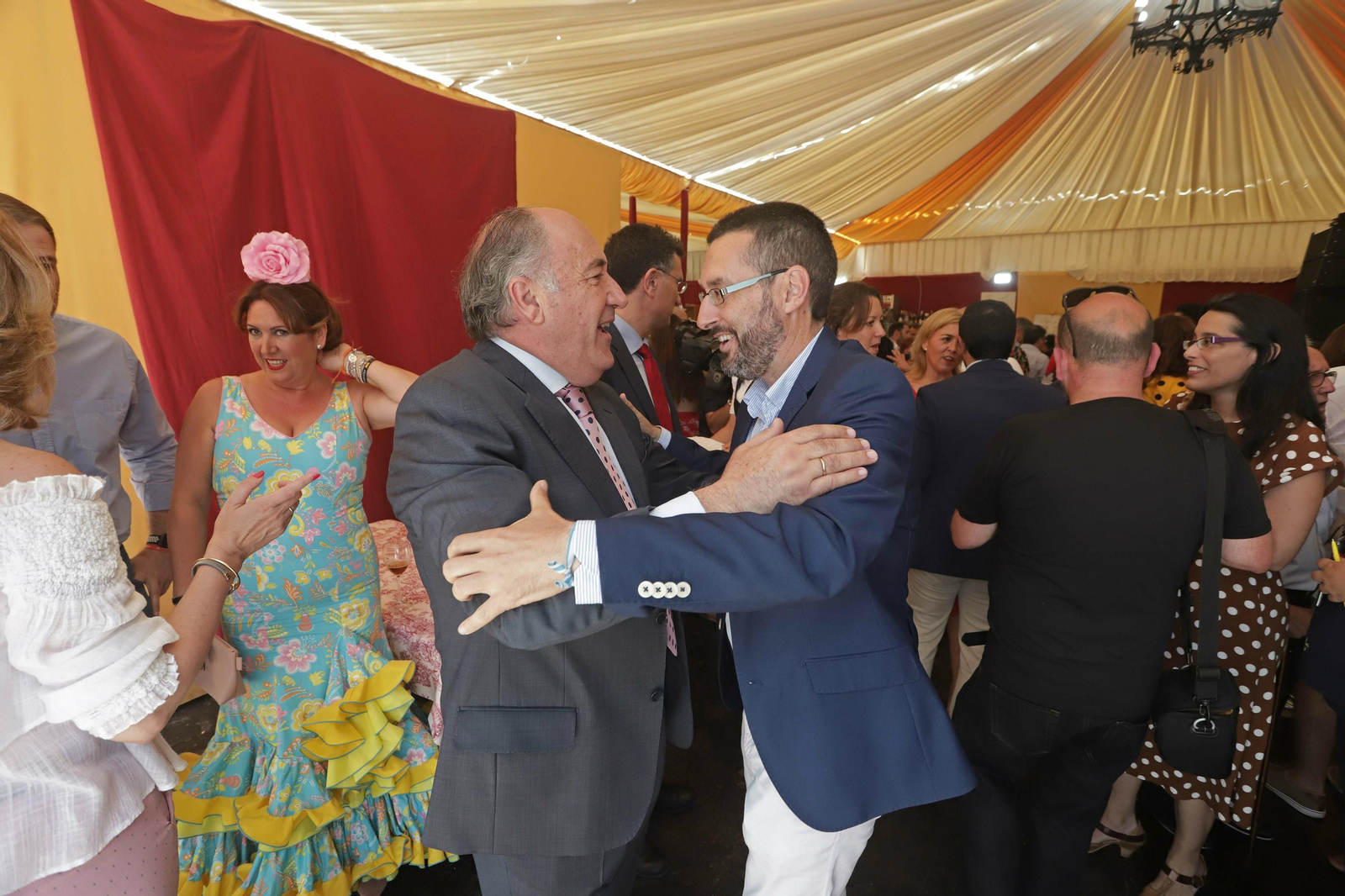José Ignacio Landaluce y Juan Franco, ayer en la Feria Real de Algeciras.