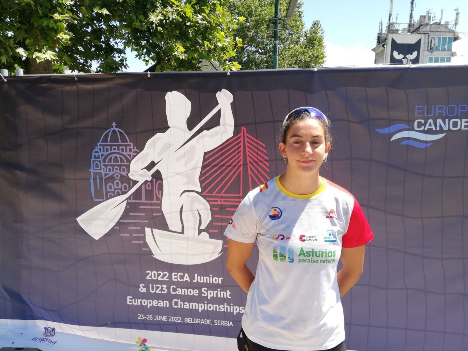 Daniela García, en Belgrado durante su participación en el Europeo.