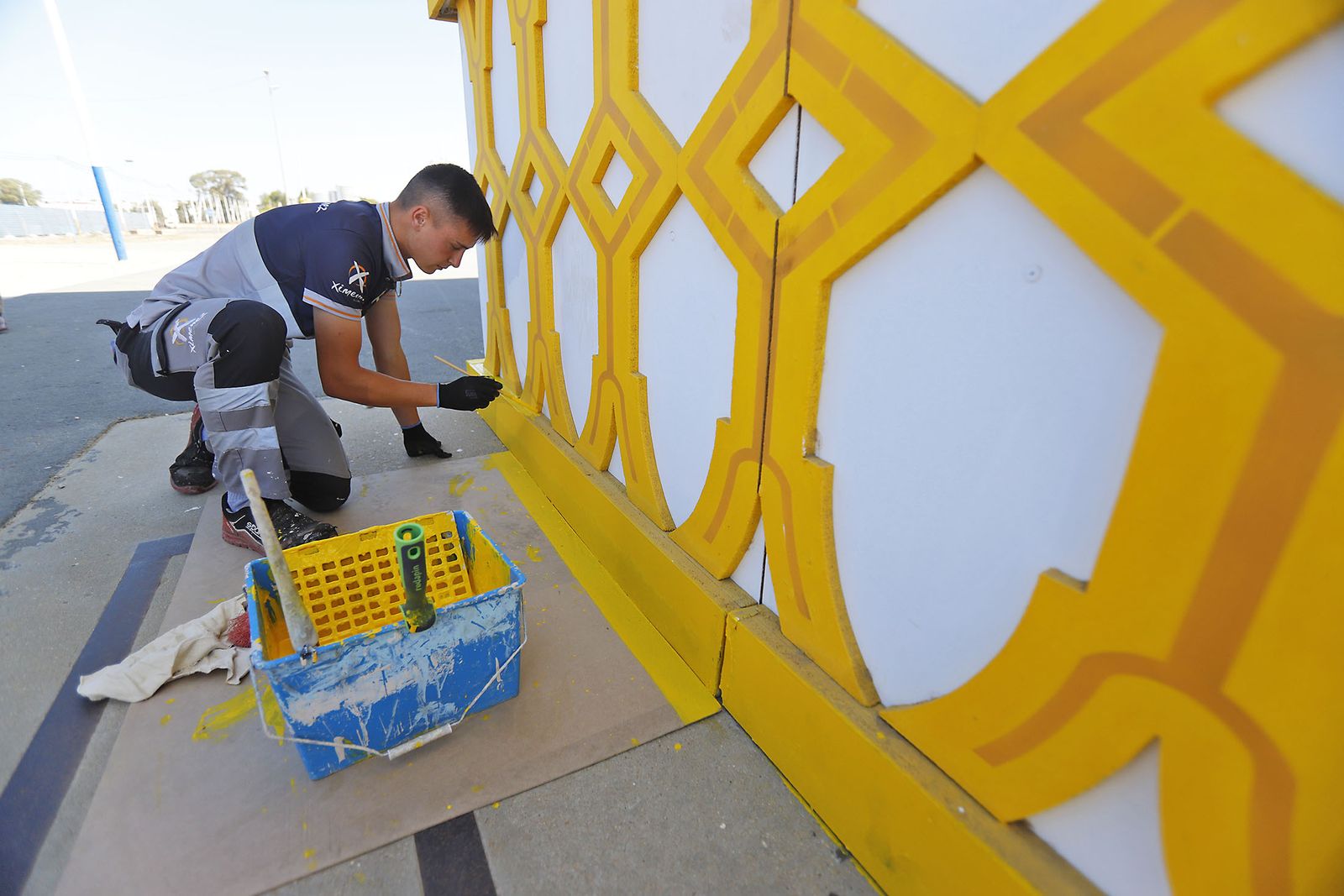 Visita al recinto ferial para supervisar los preparativos de cara a la celebración de las Fiestas Colombinas 2023