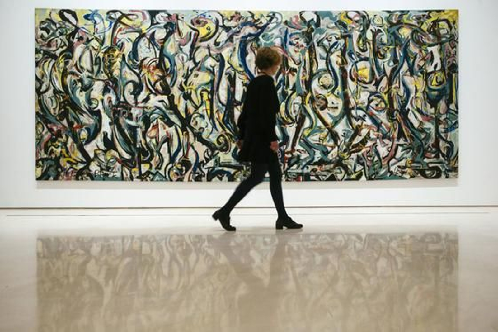 El 'Mural' de Jackson Pollock ya luce en el Museo Picasso El 'Mural' de Jackson Pollock ya luce en el Museo Picasso