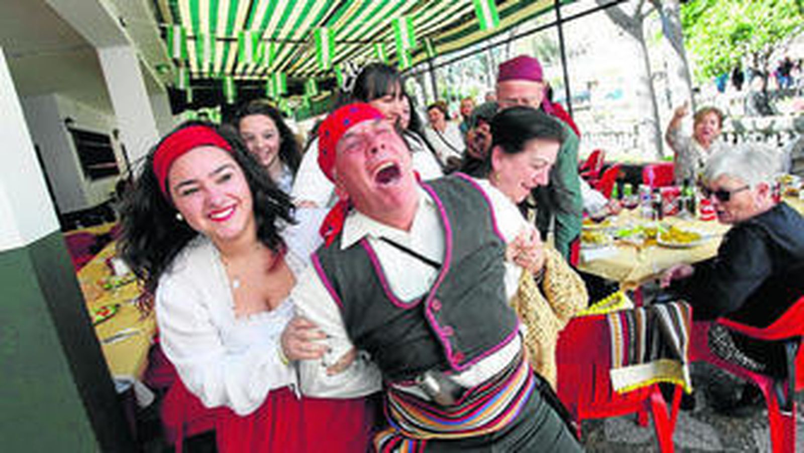 Un momento de la recreación histórica en Los Cortijillos.