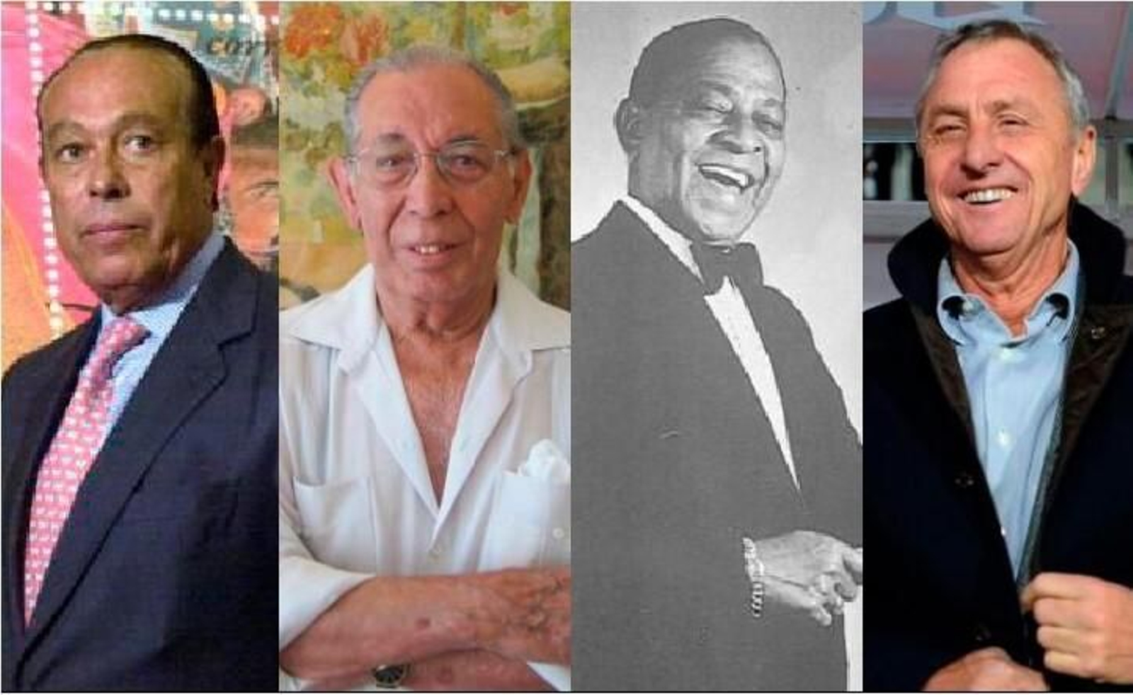 Fotos de Curro Romero, Salvador Távora, Antonio Machín y Johan Cruyff.