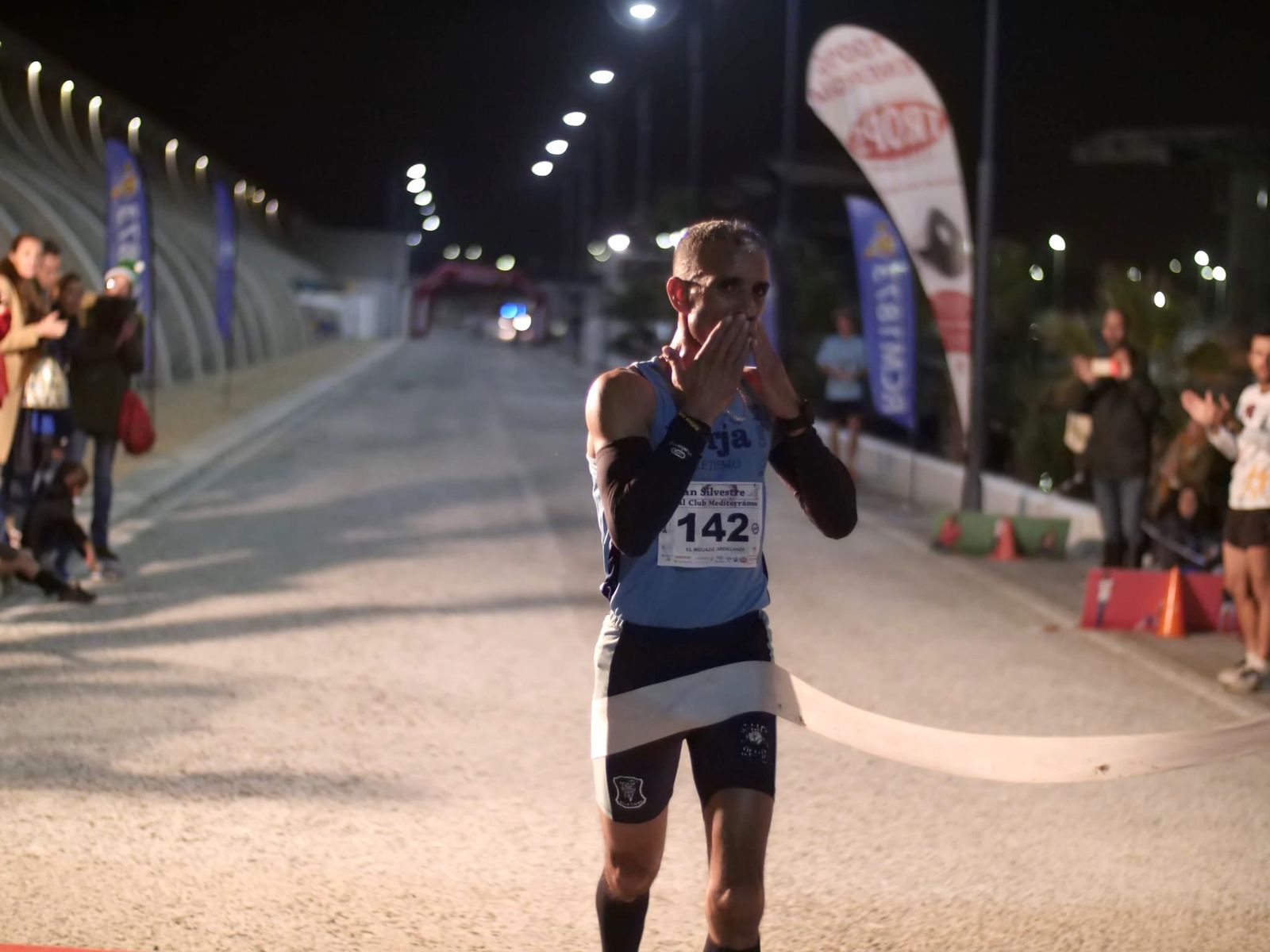 El Mouaziz, en la San Silvestre del Real Club Mediterráneo.