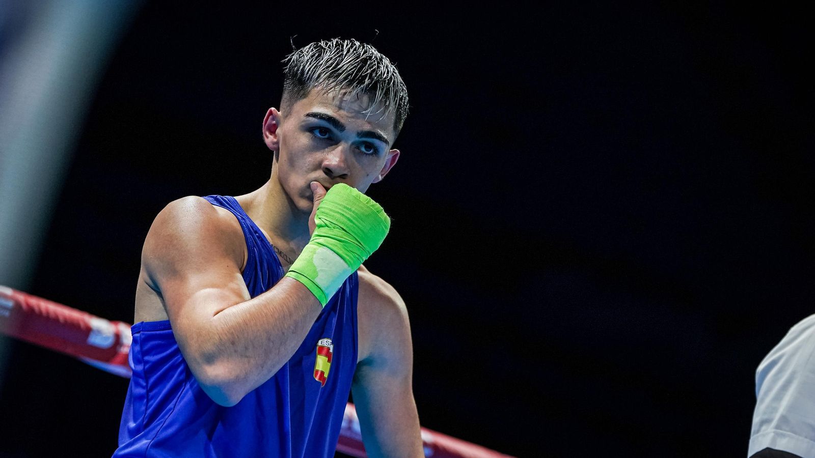 Rafa Lozano Jr., tras un combate.