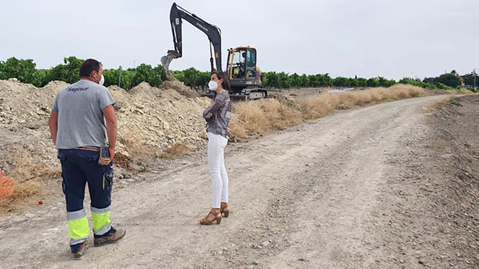 Inicio de la segunda fase de las obras de reconstrucción del ramal de abastecimiento de agua en alta de Monturque.
