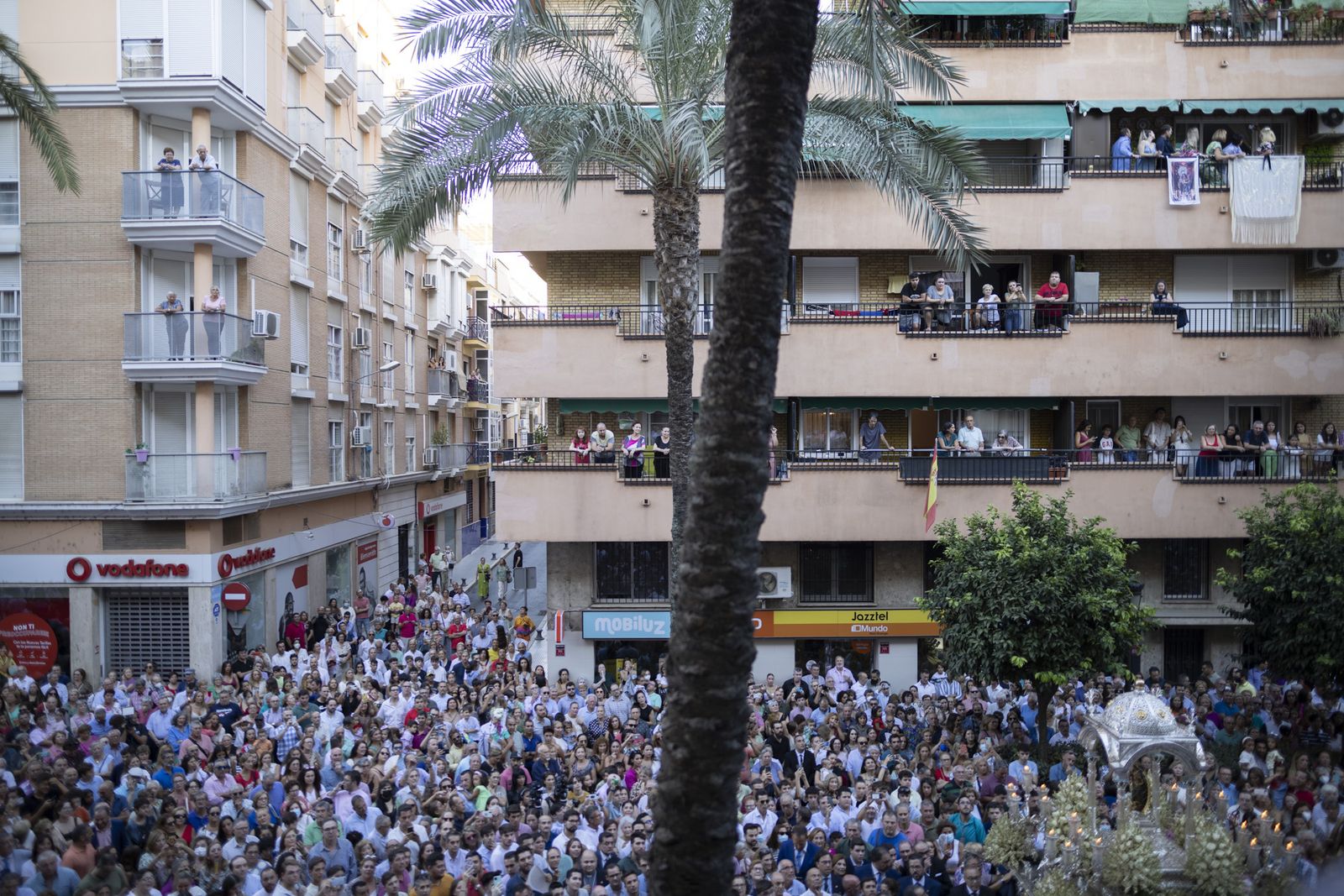 Imágenes de la salida de la Virgen de la Cinta desde la Catedral hacia el Santuario