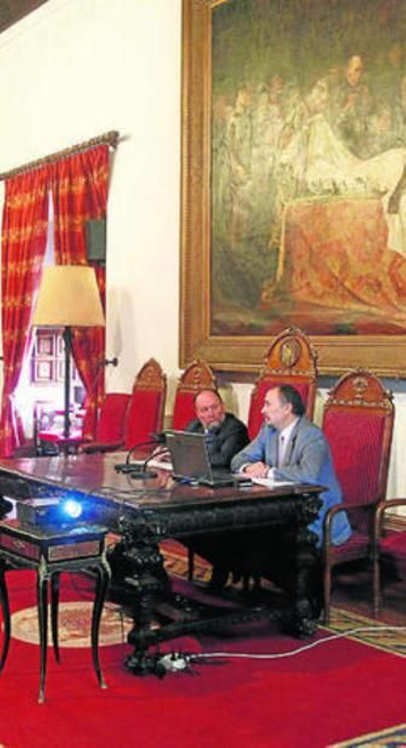 El rector, Francisco González Lodeiro, y Teodoro Luque.