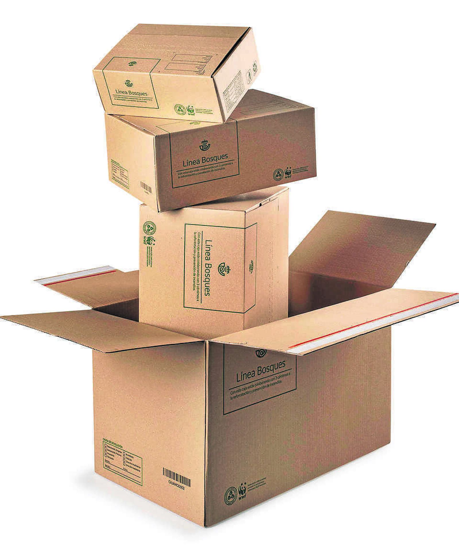 Cajas de la 'Línea Bosques'.