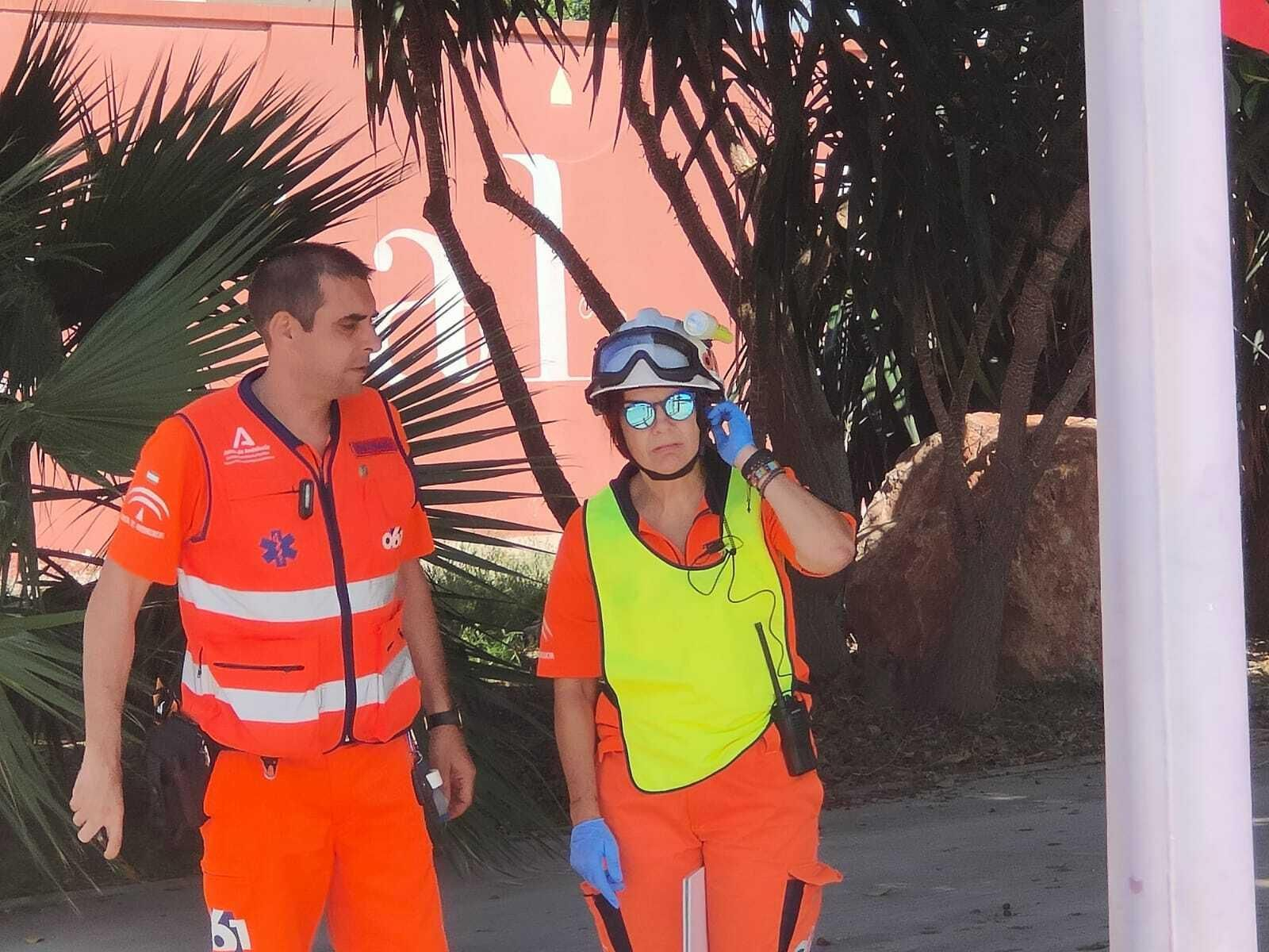 Imágenes del simulacro de emergencias sanitarias en el recinto ferial de Almería