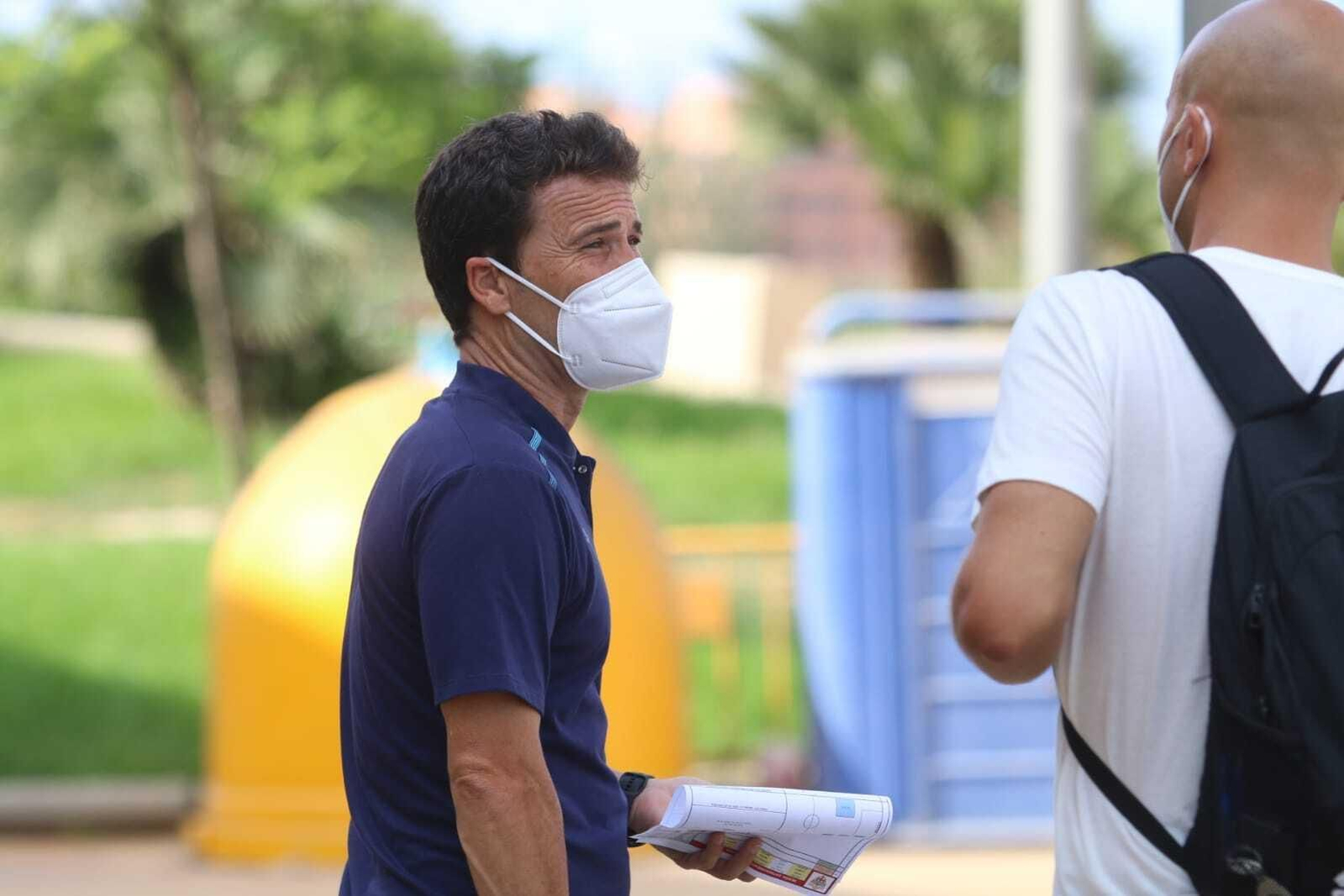 Rubi, en la salida hacia la concentración marbellí