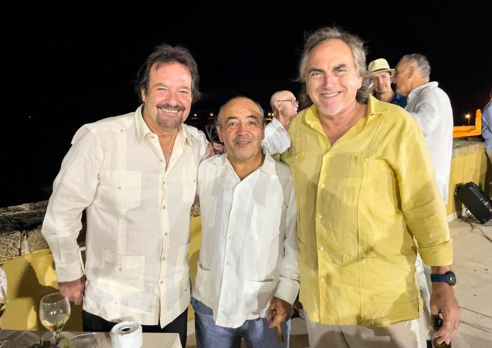 El pregonero Jorge Perugorría, el fotógrafo Joaquín Hernández ‘Kiki’ y José Luis García Cossio  ‘El Selu’.