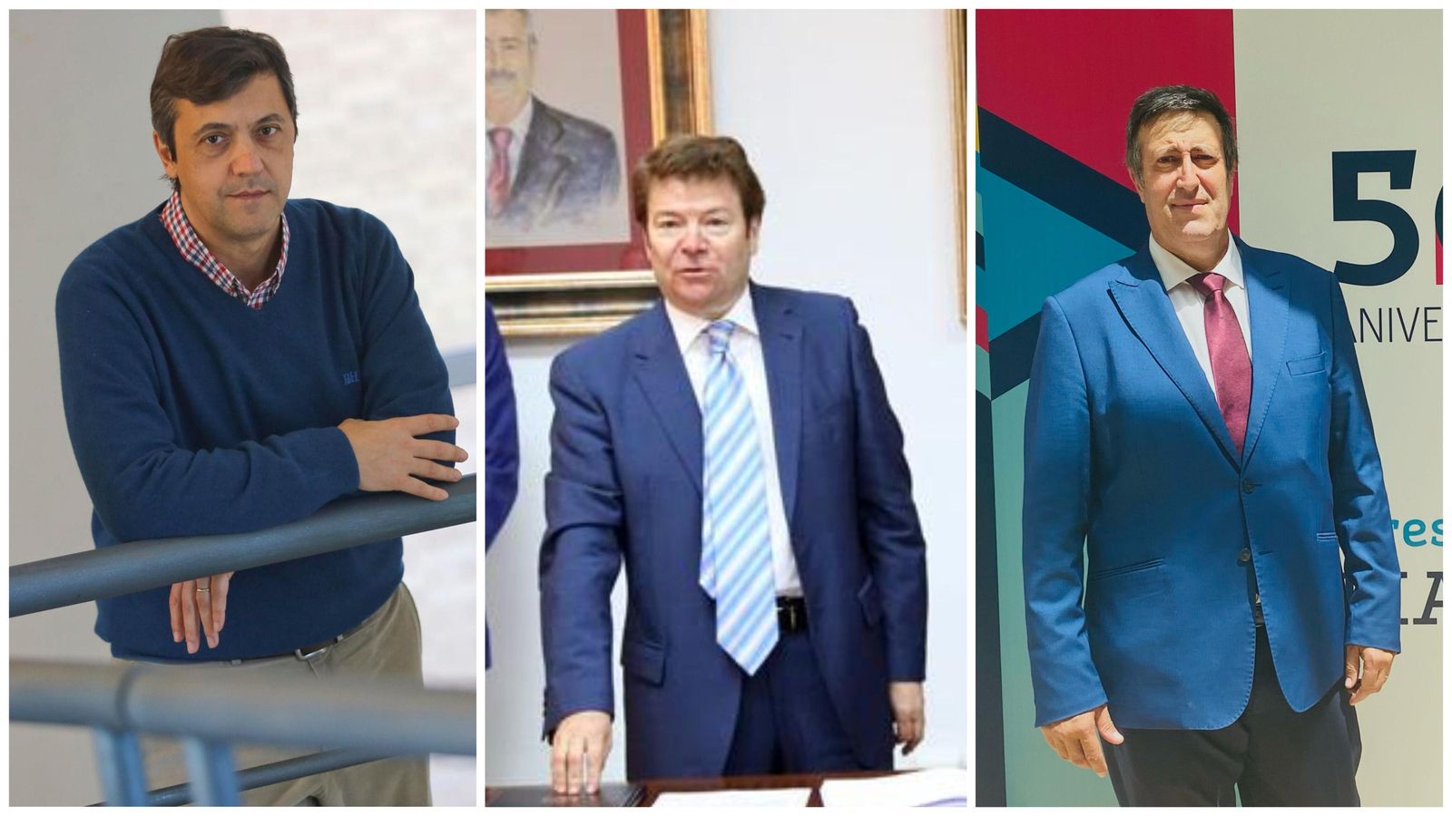 Teodomiro López, Juan José Hinojosa y Ernesto Pimentel, tres candidatos a rector. Teodomiro López, Juan José Hinojosa y Ernesto Pimentel, tres candidatos a rector.