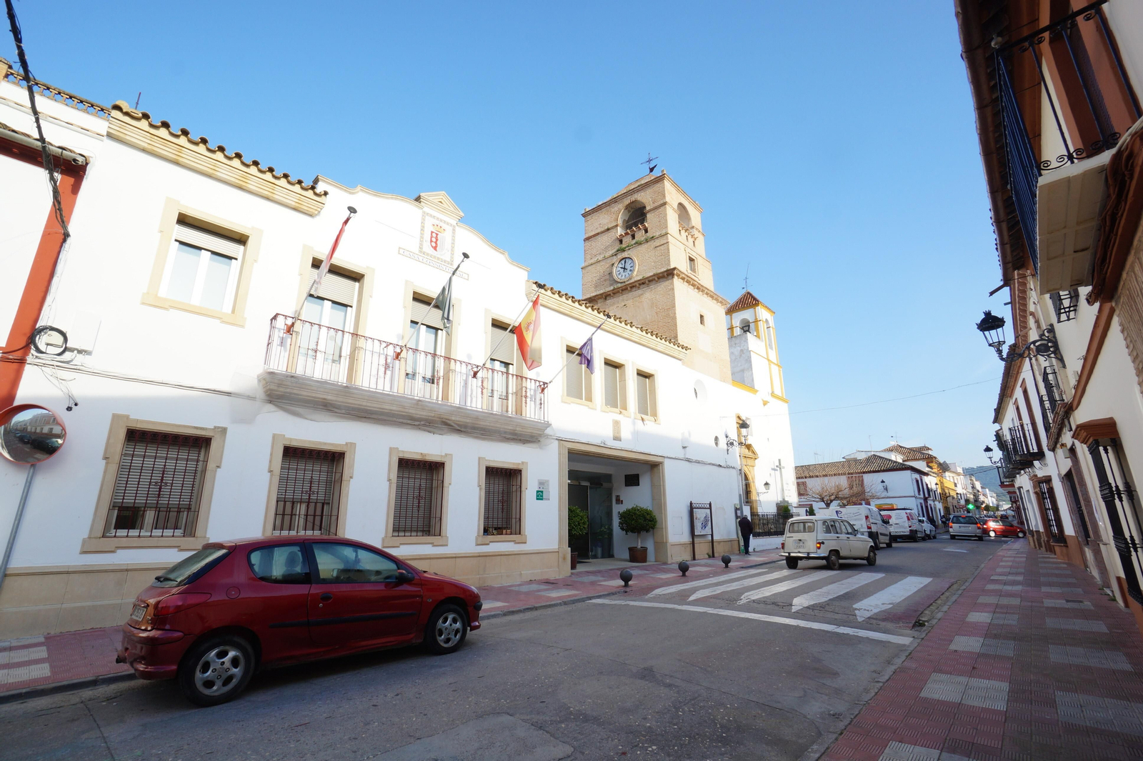 Calle principal de Villafranca, municipio de 4.800 habitantes.