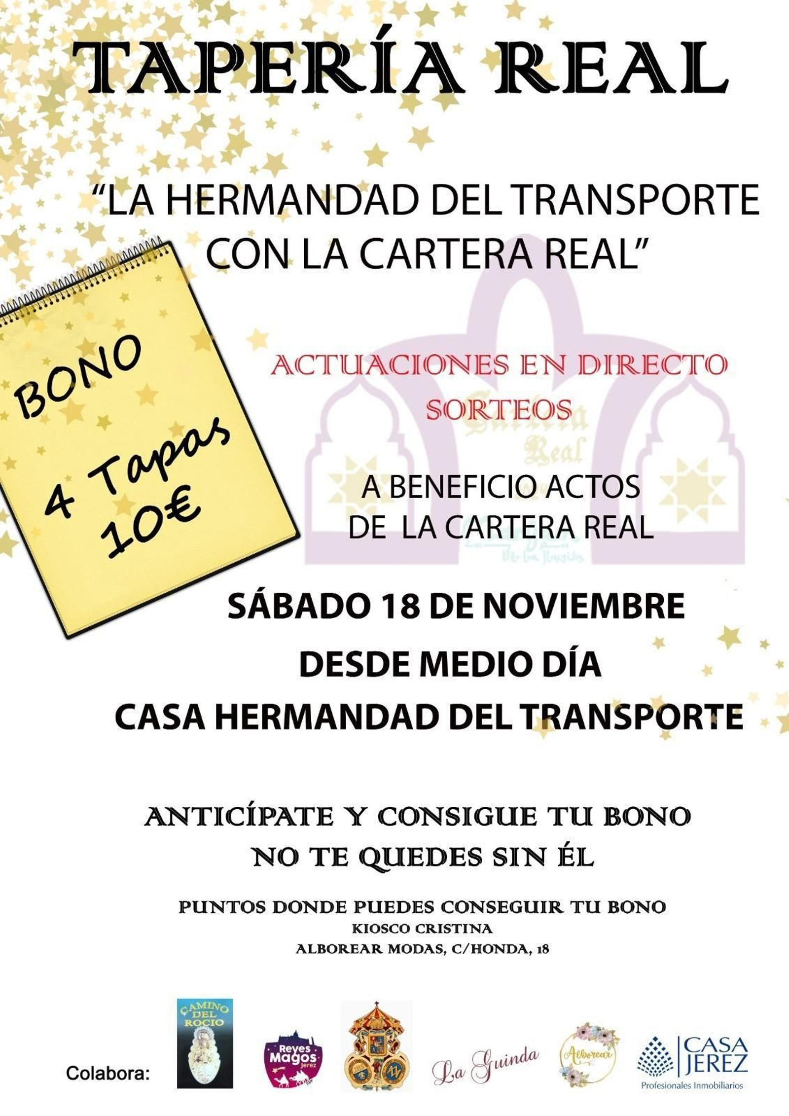 Tapería jerezana a beneficio de la Cartera Real de Jerez