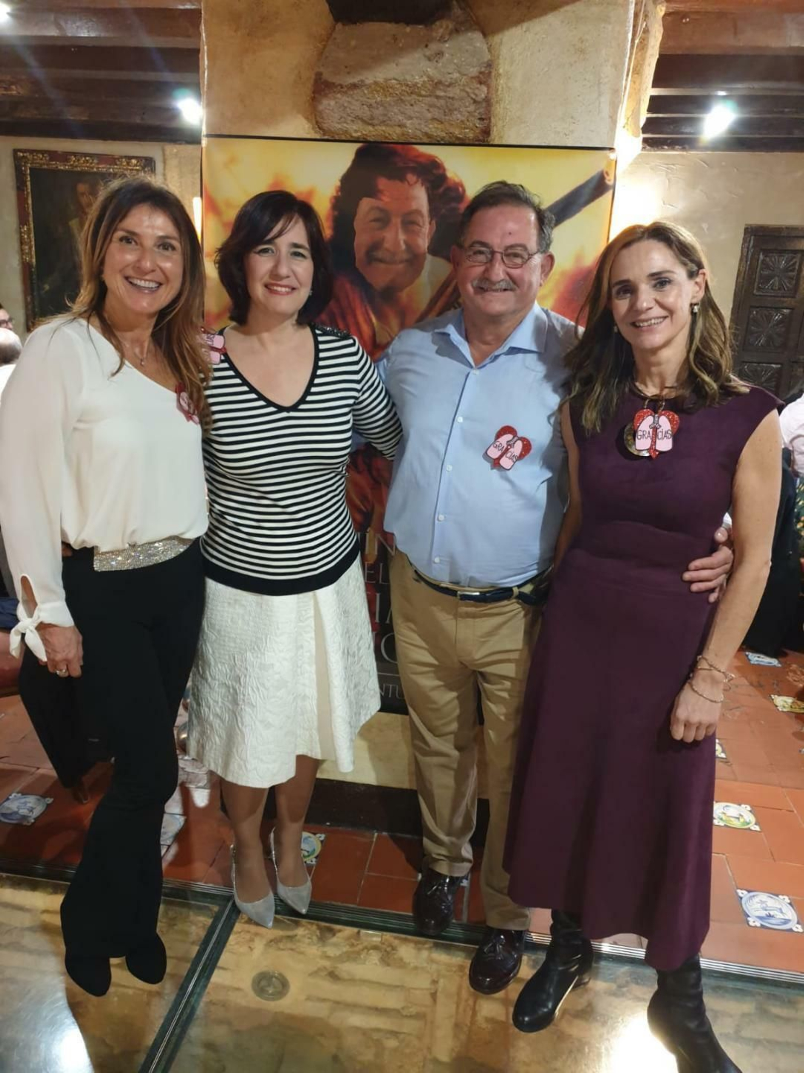 Eusebia Cano, María del Carmen Quintana, Joaquín Cano e Izaskum Garaizabal, durante el festejo.