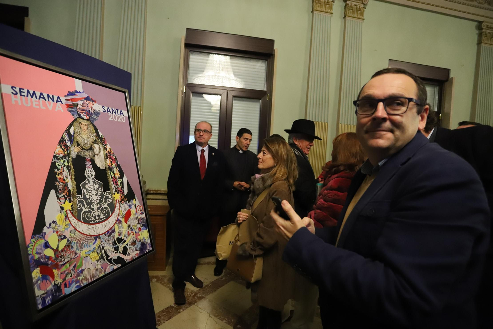 Imágenes de la presentación del cartel de la Semana Santa de Huelva de 2020