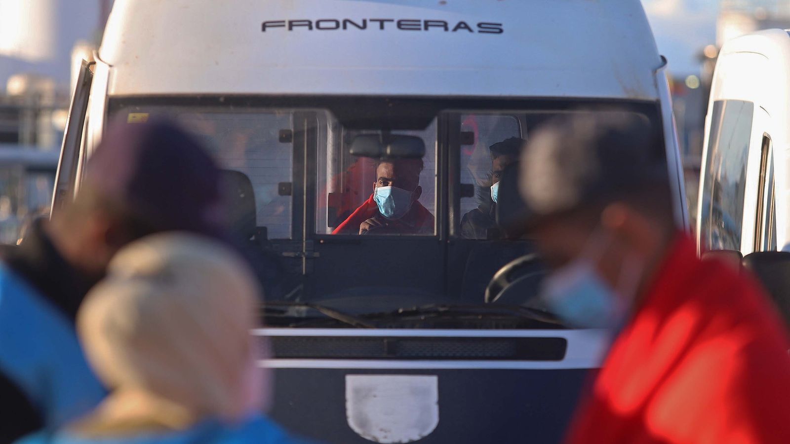 Migrantes rescatados en Algeciras