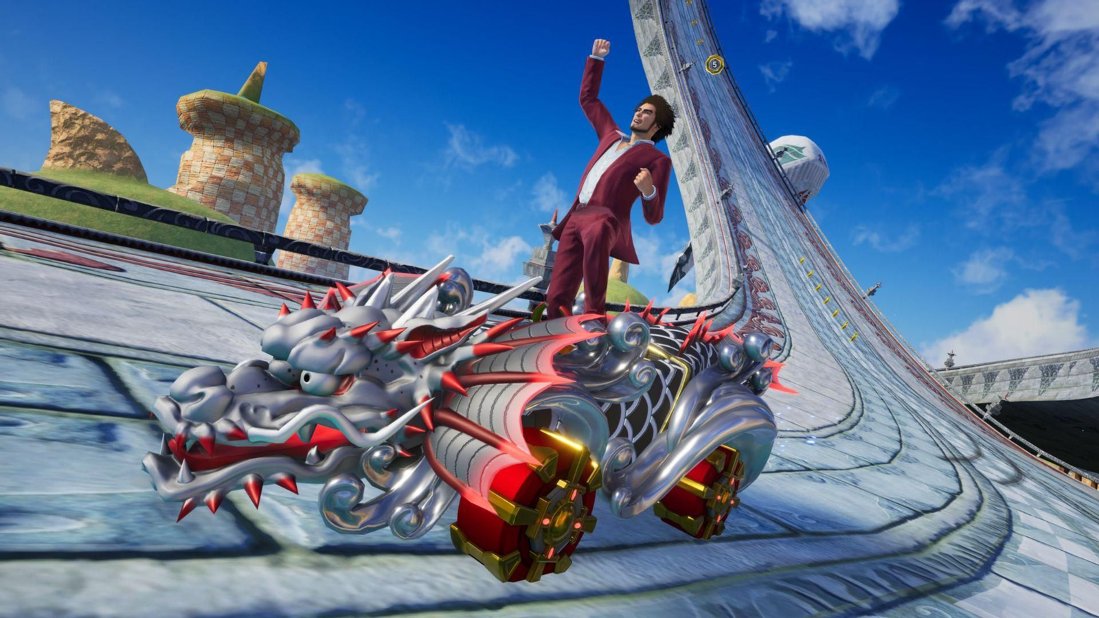 Ichiban Kasuga Sonic Racing CrossWorlds.