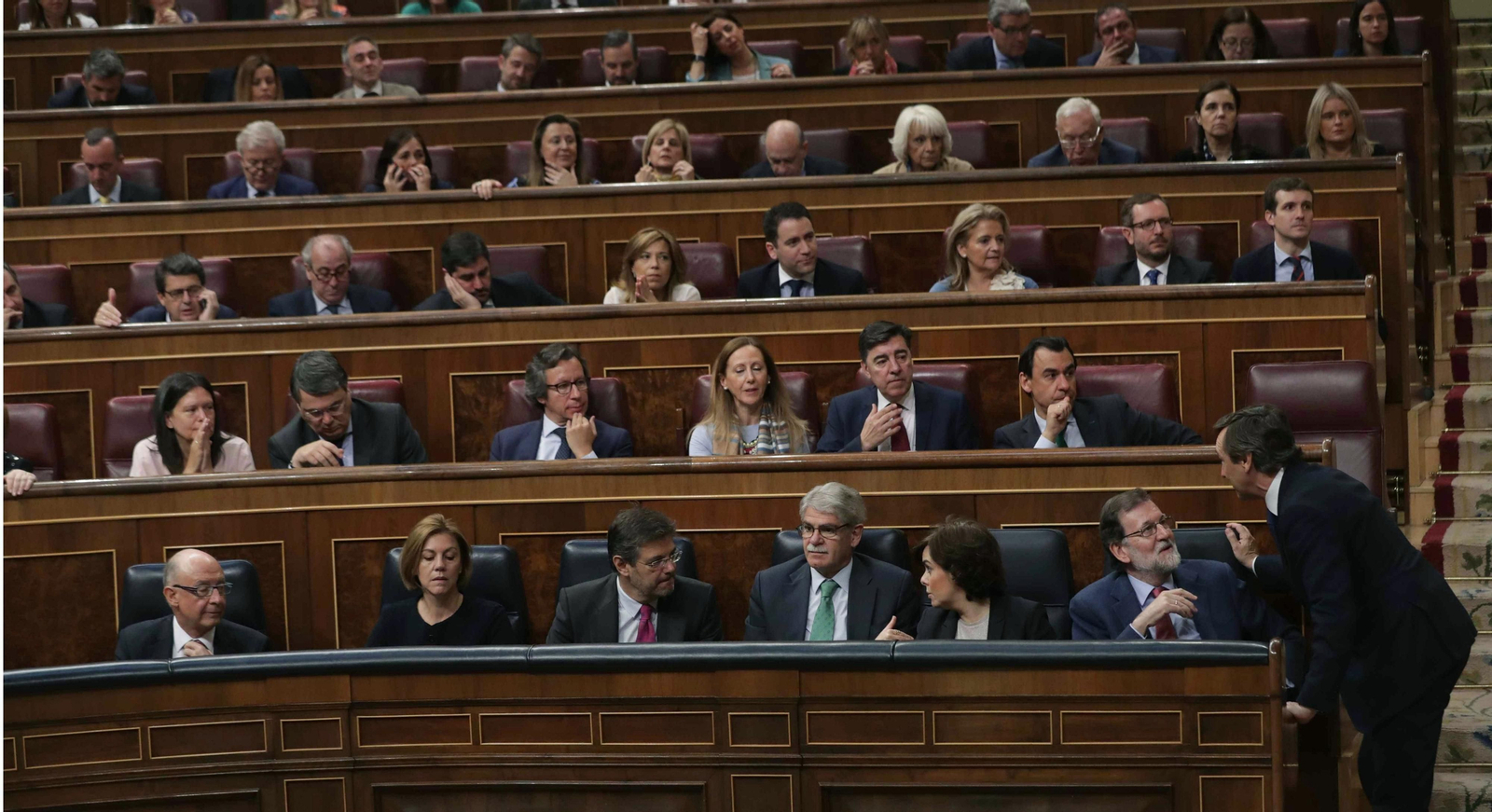 Bancada del Gobierno y del PP en el Congreso.