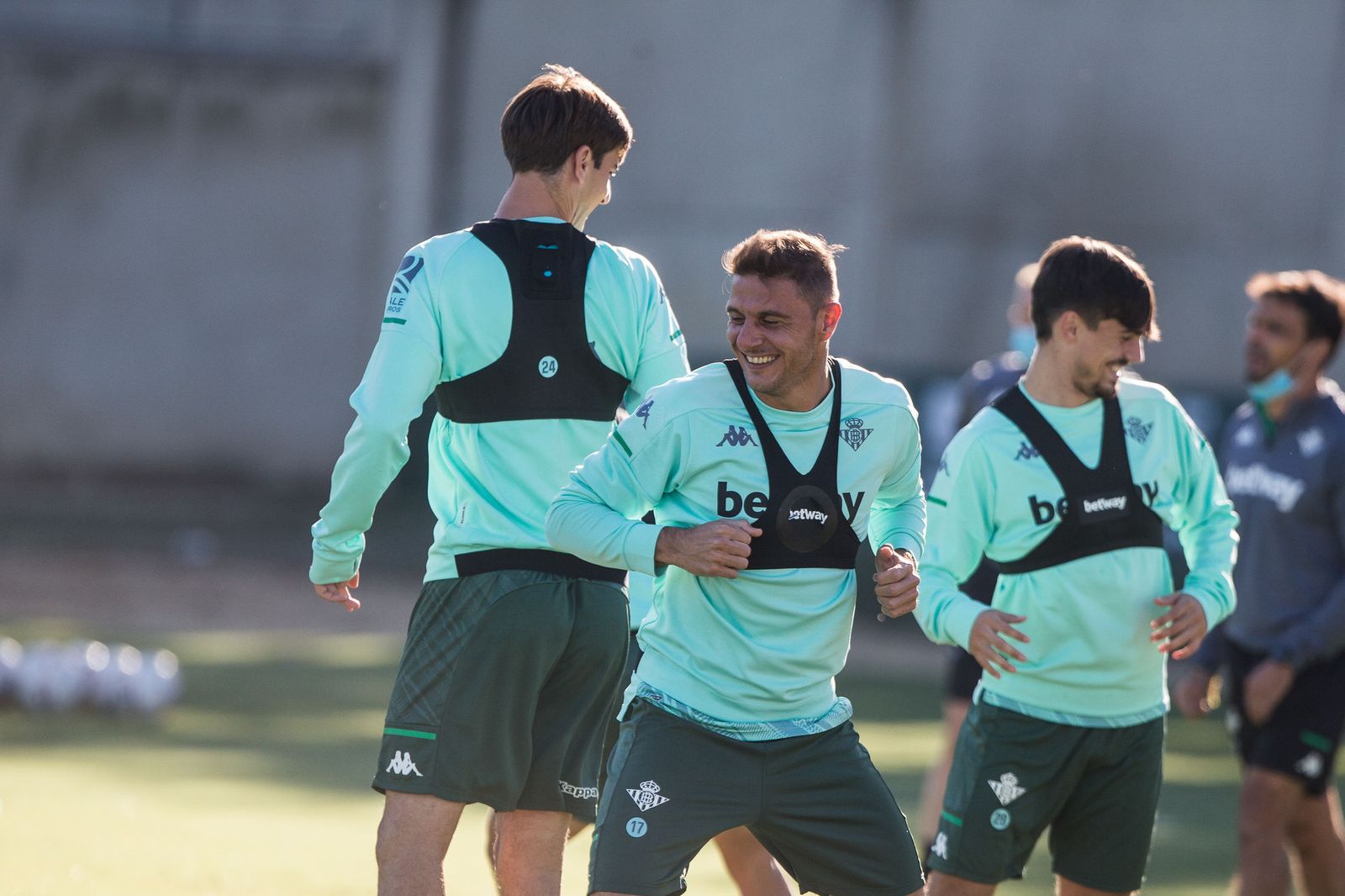 Joaquín, sonriente, en un entrenamiento.