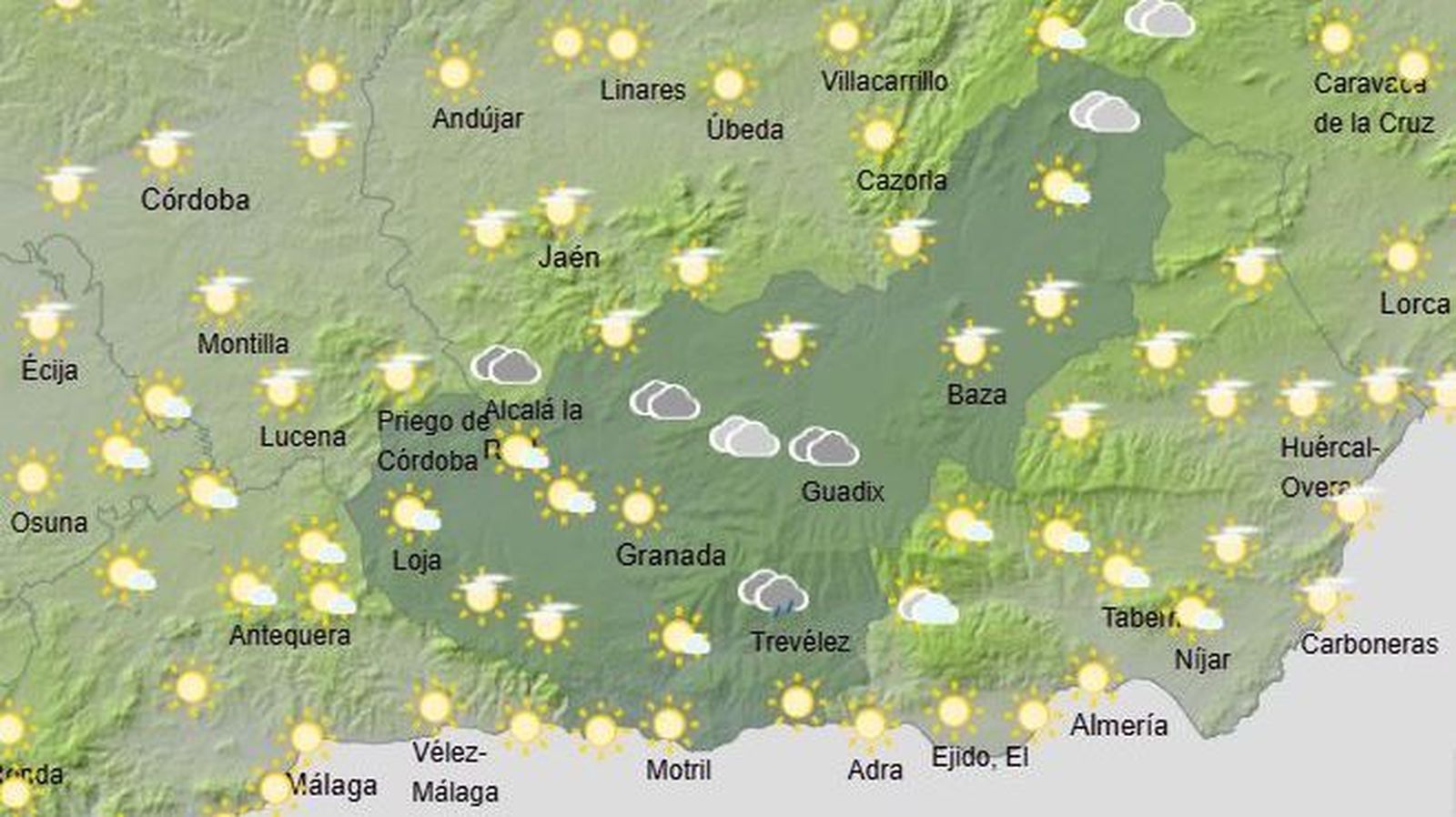 El Tiempo en Granada el 27 de mayo de 2025