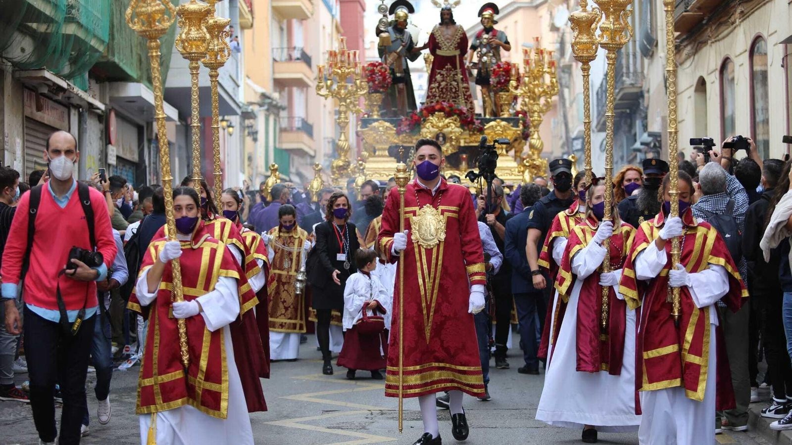 Nuestro Padre Jesús de la Sentencia, durante la procesión Magna.