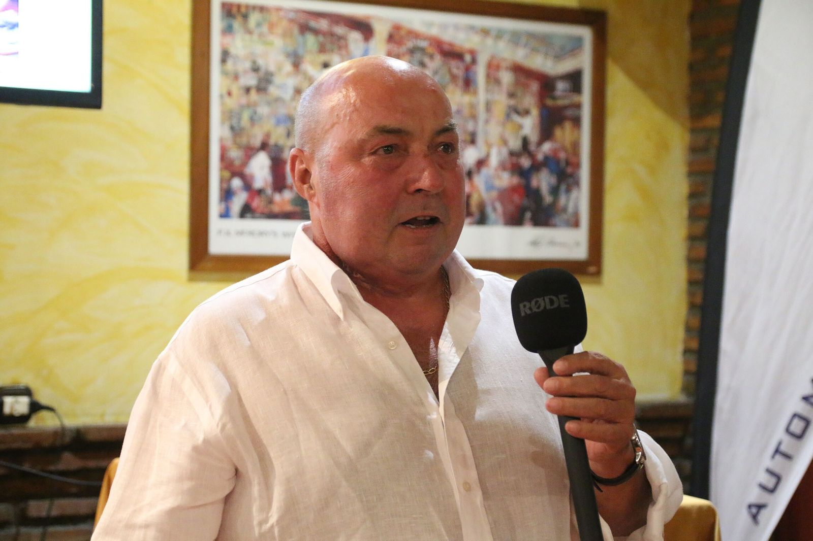 José Carlos Lirola López durante el homenaje realizado a los expresidentes del Automóvil Club de Almería.