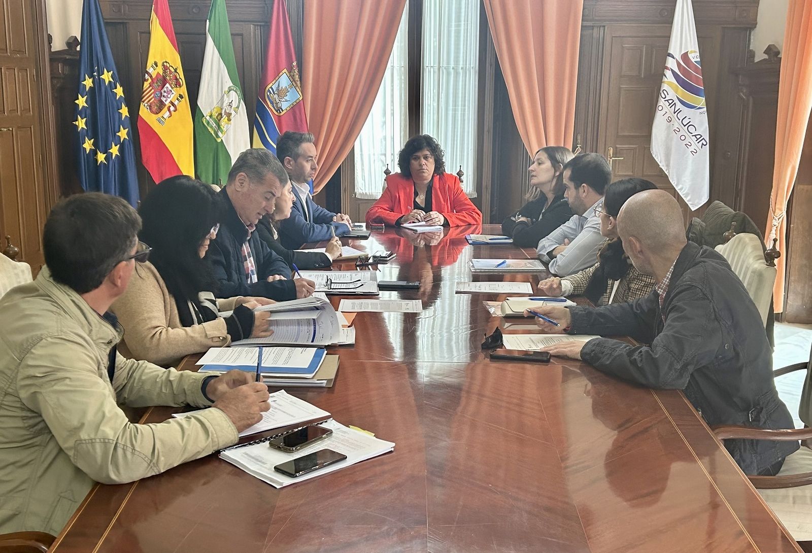 Comisión de seguimiento con Aqualia en el Palacio Municipal.