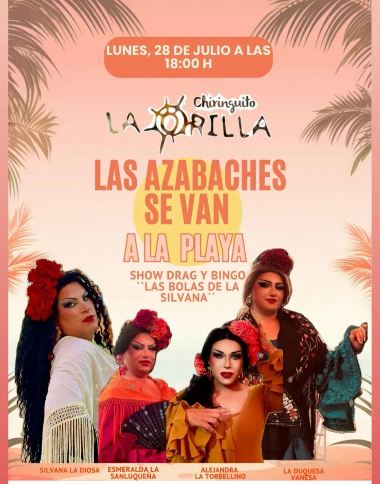 Las Azabaches se van a la playa, en chiringuito La Orilla. Sanlúcar..jpg