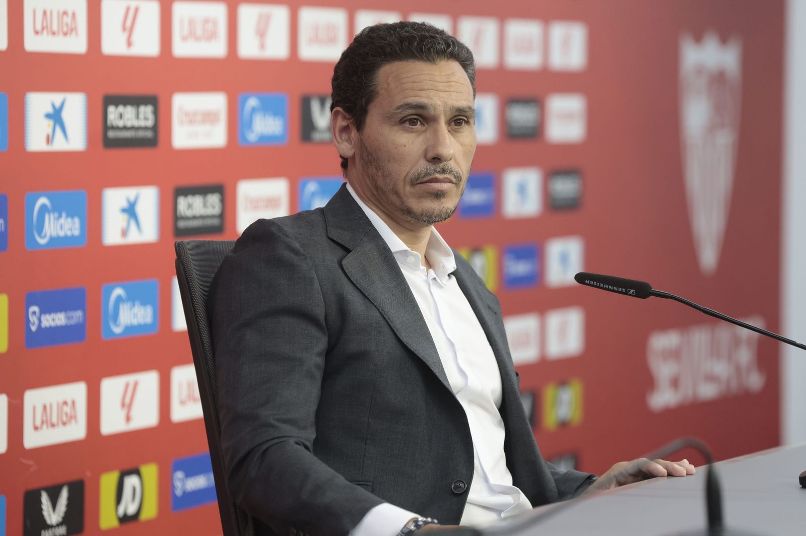 José María del Nido Carrasco en su última comparecencia en rueda de prensa.