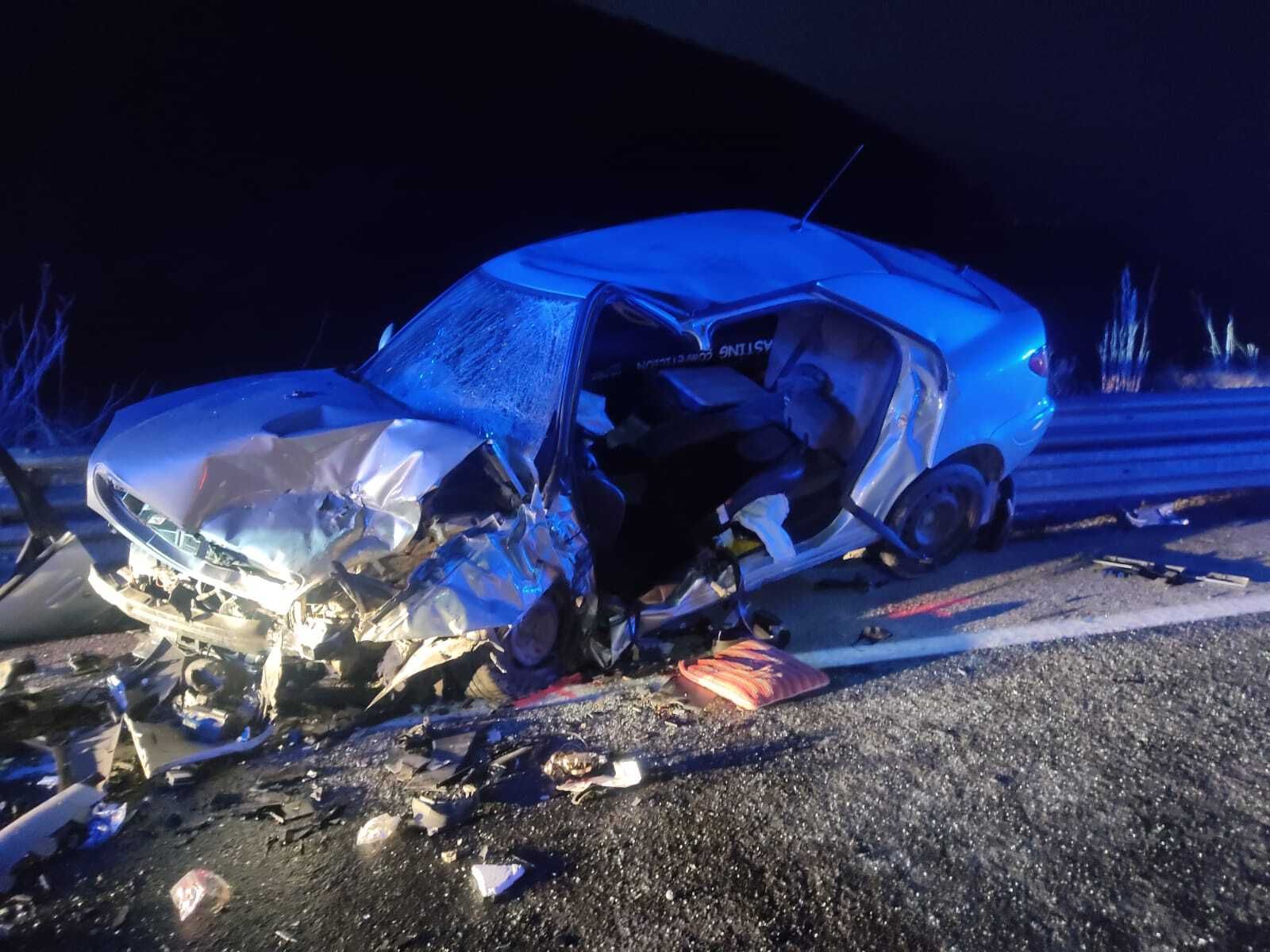 Uno de los vehículos accidentados en Salobreña