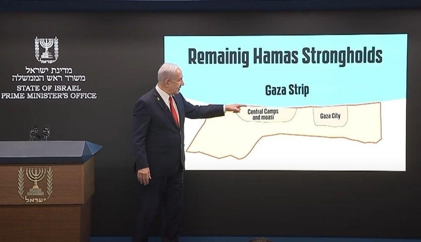 El primer ministro de Israel, Benjamin Netanyahu, en la rueda de prensa ofrecida en Jerusalén.