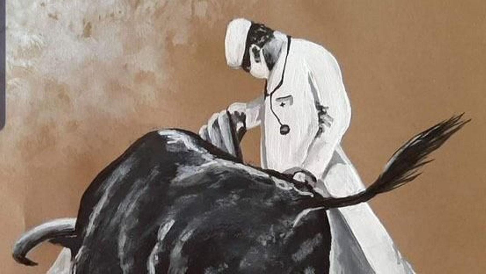 La pintura adjuntada por el humorista