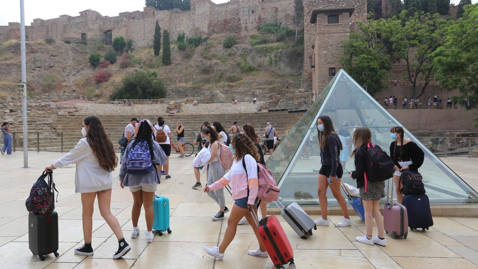 Turistas en el centro de Málaga.